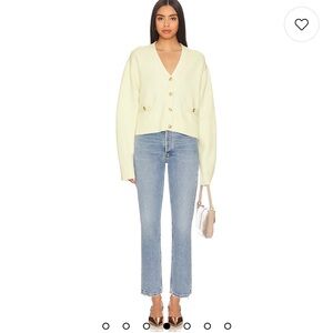 Agolde Riley High Rise Straight Crop Jeans in Hassle